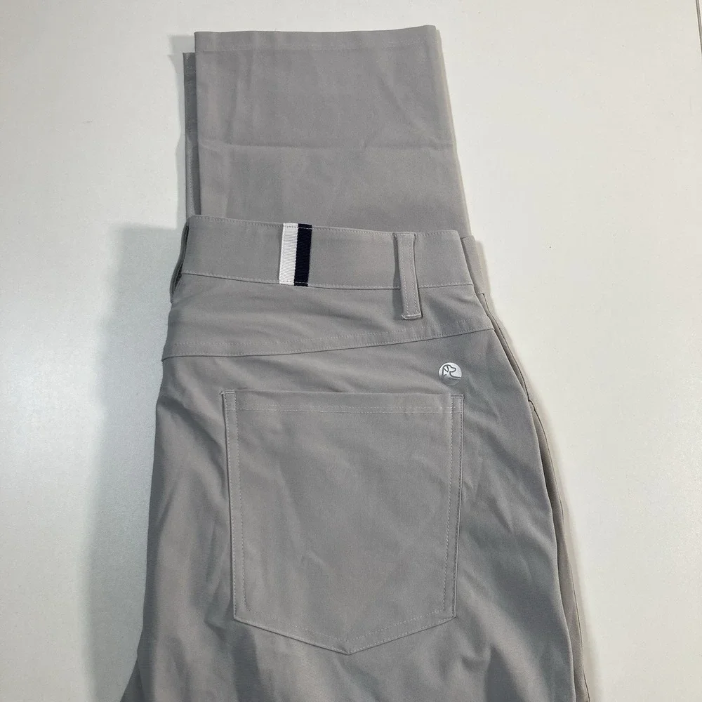 NEW Rhoback Delta Performance Pants 32x34 Gray Golf Stretch Chino NWOT